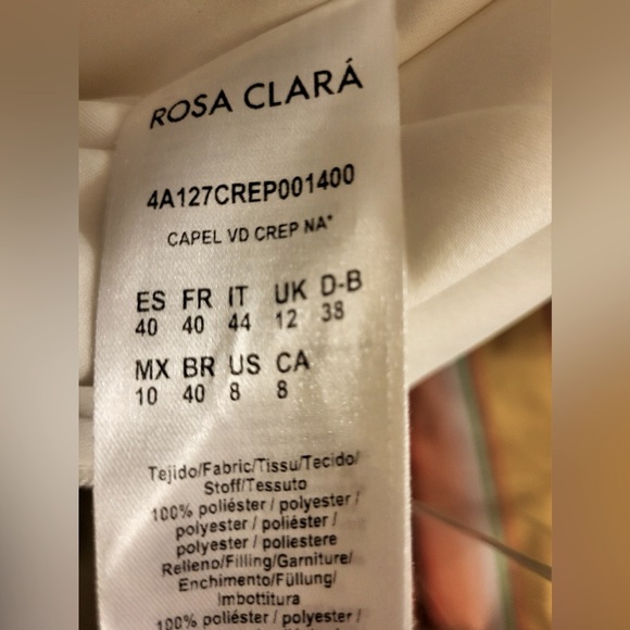 Rosa Clara Capel Wedding Dress & Veil- dress size 8 - Picture 9 of 9